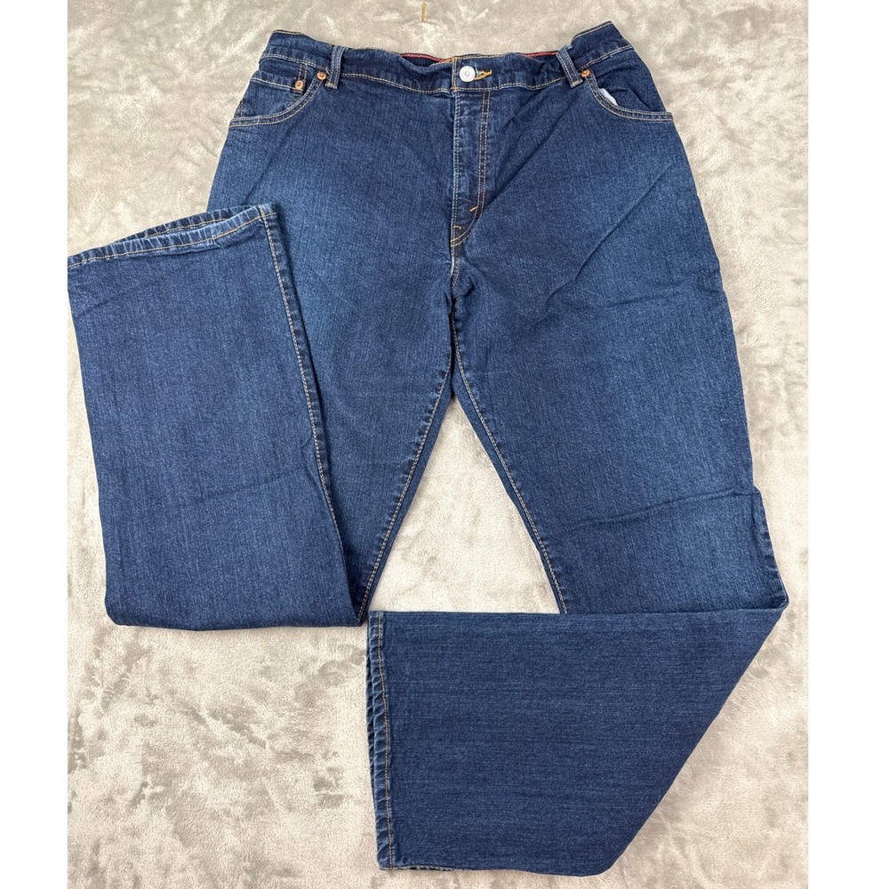 Levis‎ 550 Relaxed Bootcut Jeans Dark Wash Blue Stretch Denim Mens 33x31.5 6M